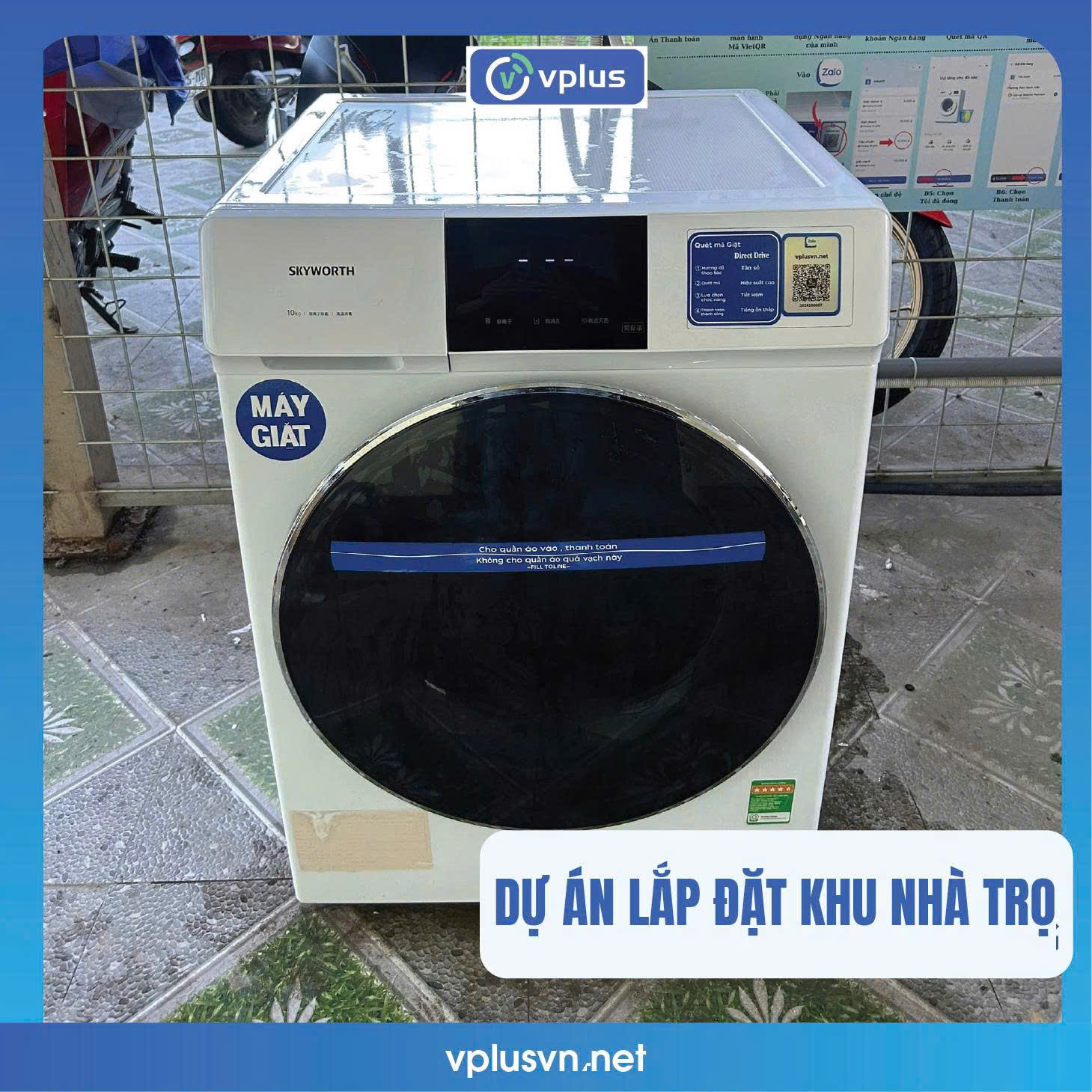 Lắp đặt máy giặt/sấy cho nhà trọ